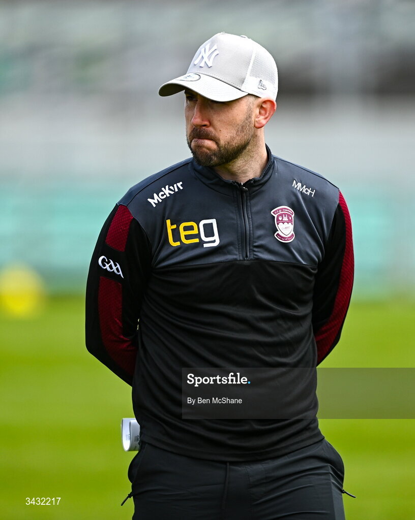 19 April 2026; Westmeath manager Mark McHugh before the Leinster GAA Football Senior Championship quarter-final match between Meath and Westmeath at Glenisk O'Connor Park in Tullamore, Offaly. Photo by Ben McShane/Sportsfile