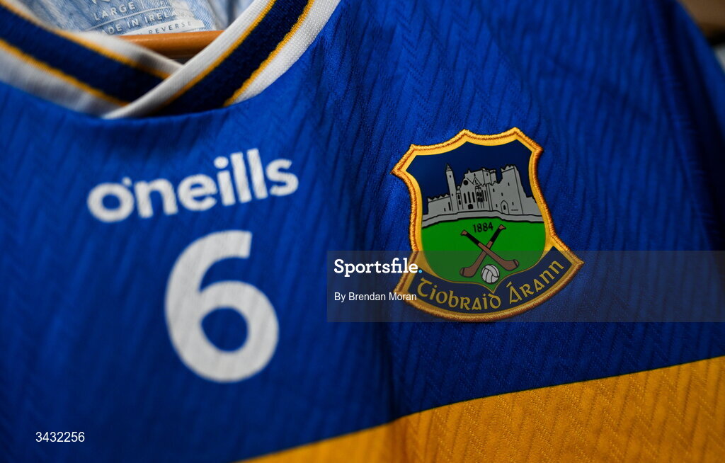 19 April 2026; The jersey of captain Ronan Maher in the Tipperary dressingroom before the Munster GAA Senior Hurling Championship Round 1 match between Tipperary and Cork at FBD Semple Stadium in Thurles, Tipperary. Photo by Brendan Moran/Sportsfile