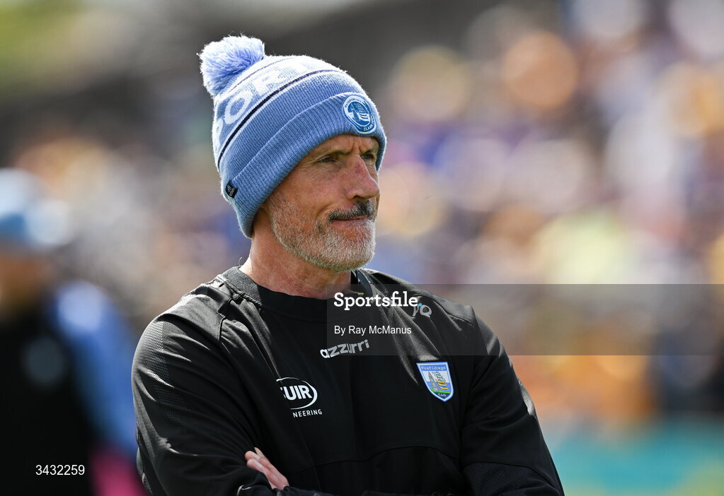 19 April 2026; Waterford manager Peter Queally before the Munster GAA Senior Hurling Championship Round 1 match between Clare and Waterford at Zimmer Biomet Páirc Chíosóg in Ennis, Clare. Photo by Ray McManus/Sportsfile