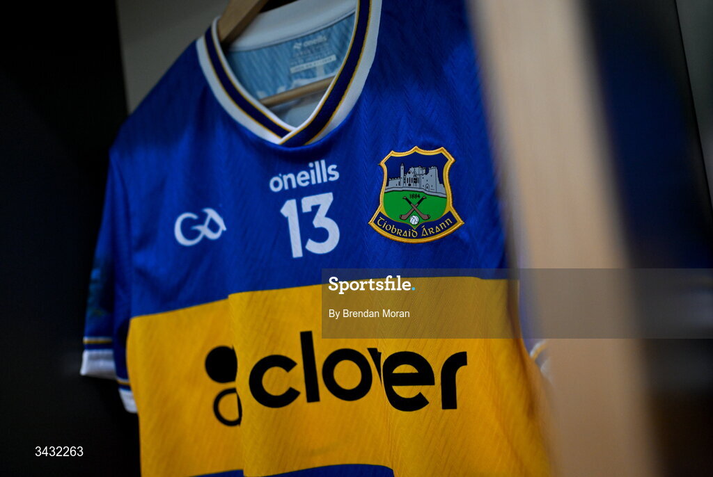 19 April 2026; The jersey of Stefan Tobin in the Tipperary dressingroom before the Munster GAA Senior Hurling Championship Round 1 match between Tipperary and Cork at FBD Semple Stadium in Thurles, Tipperary. Photo by Brendan Moran/Sportsfile