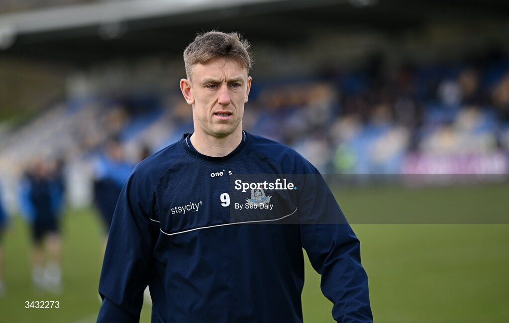19 April 2026; Tom Lahiff of Dublin before the Leinster GAA Football Senior Championship quarter-final match between Wicklow and Dublin at Echelon Park in Aughrim in Wicklow. Photo by Seb Daly/Sportsfile