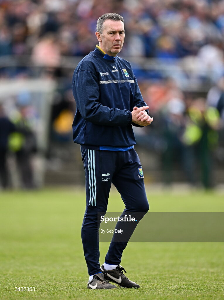 19 April 2026; \during the Leinster GAA Football Senior Championship quarter-final match between Wicklow and Dublin at Echelon Park in Aughrim in Wicklow. Photo by Seb Daly/Sportsfile