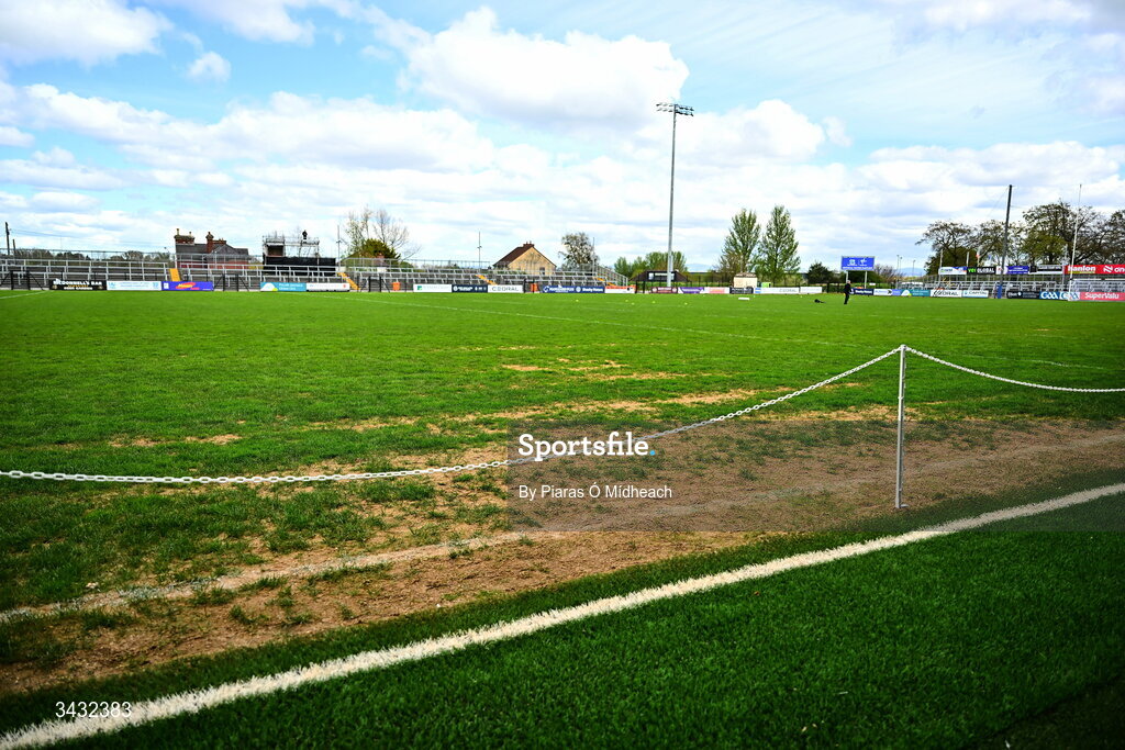 19 April 2026; A general view of the pitch before the Leinster GAA Football Senior Championship quarter-final match between Kildare and Laois at Cedral St Conleths Park in Newbridge, Kildare. Photo by Piaras Ó Mídheach/Sportsfile