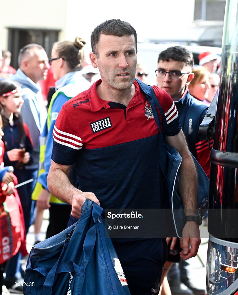 19 April 2026; Cork manager Ben O'Connor arrives ahead of the Munster GAA Senior Hurling Championship Round 1 match between Tipperary and Cork at FBD Semple Stadium in Thurles, Tipperary. Photo by Daire Brennan/Sportsfile