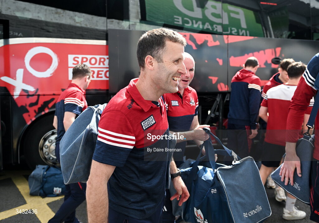 19 April 2026; Cork manager Ben O'Connor arrives ahead of the Munster GAA Senior Hurling Championship Round 1 match between Tipperary and Cork at FBD Semple Stadium in Thurles, Tipperary. Photo by Daire Brennan/Sportsfile