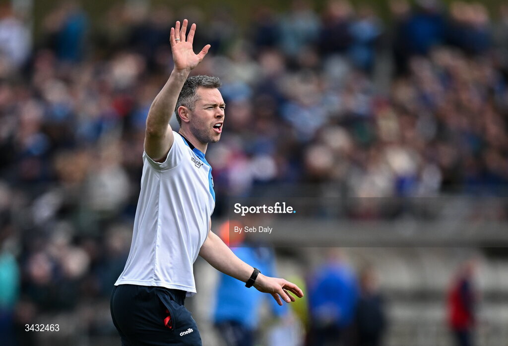 19 April 2026; Dublin selector Dean Rock before the Leinster GAA Football Senior Championship quarter-final match between Wicklow and Dublin at Echelon Park in Aughrim in Wicklow. Photo by Seb Daly/Sportsfile