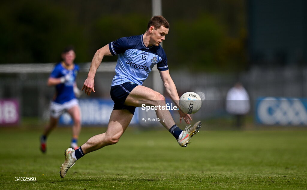 19 April 2026; Con O'Callaghan of Dublin during the Leinster GAA Football Senior Championship quarter-final match between Wicklow and Dublin at Echelon Park in Aughrim in Wicklow. Photo by Seb Daly/Sportsfile