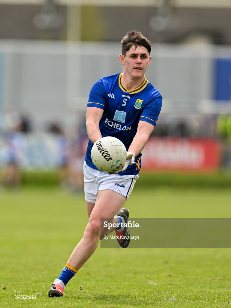 19 April 2026; Cian Deering of Wicklow during the Leinster GAA Football Senior Championship quarter-final match between Wicklow and Dublin at Echelon Park in Aughrim in Wicklow. Photo by Mark Kavanagh/Sportsfile