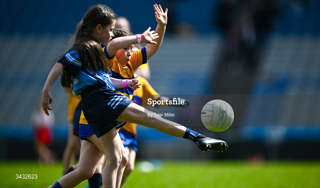 19 April 2026; Ciara Cullen of St Anne's, Wexford, during the 2026 LGFA Under 10 Go Games Festival Day at Croke Park in Dublin. Photo by Tyler Miller/Sportsfile