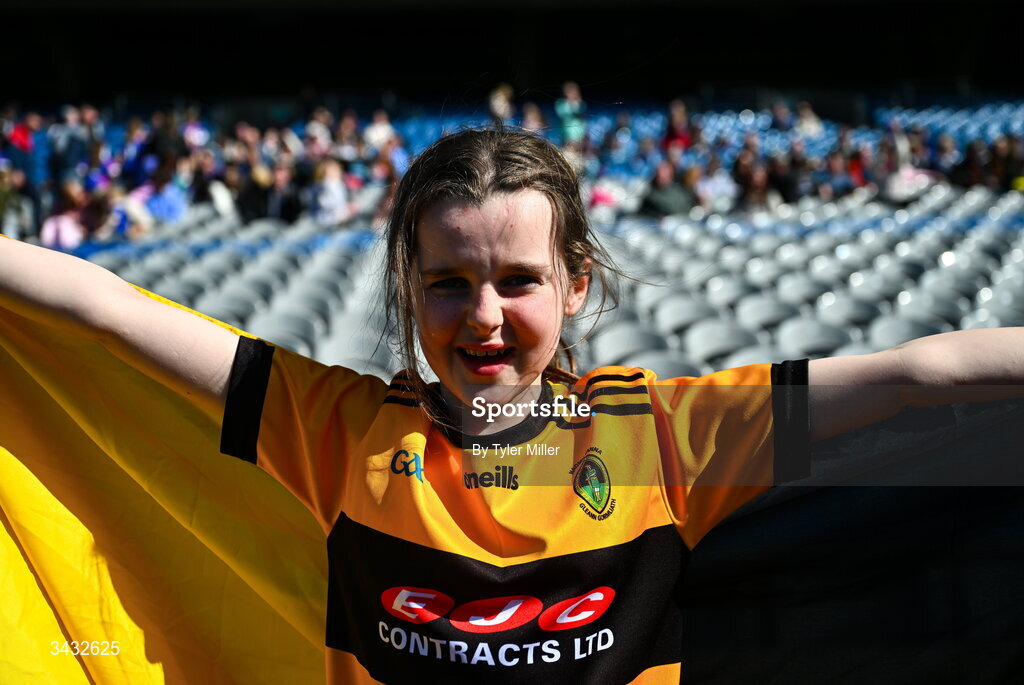 19 April 2026; Clara Murphy of St Enda's, Antrim, during the 2026 LGFA Under 10 Go Games Festival Day at Croke Park in Dublin. Photo by Tyler Miller/Sportsfile