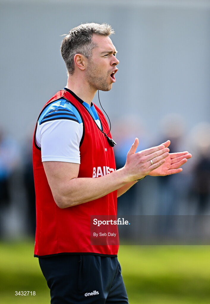 19 April 2026; Dublin selector Dean Rock during the Leinster GAA Football Senior Championship quarter-final match between Wicklow and Dublin at Echelon Park in Aughrim in Wicklow. Photo by Seb Daly/Sportsfile