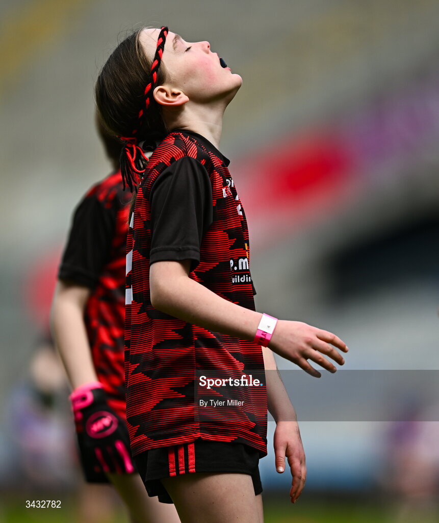 19 April 2026; Action from the 2026 LGFA Under 10 Go Games Festival Day at Croke Park in Dublin. Photo by Tyler Miller/Sportsfile