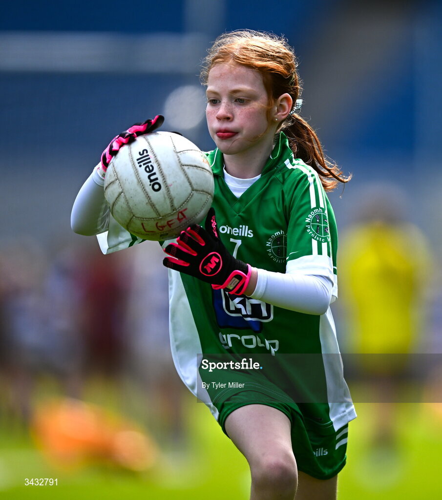 19 April 2026; Action from the 2026 LGFA Under 10 Go Games Festival Day at Croke Park in Dublin. Photo by Tyler Miller/Sportsfile