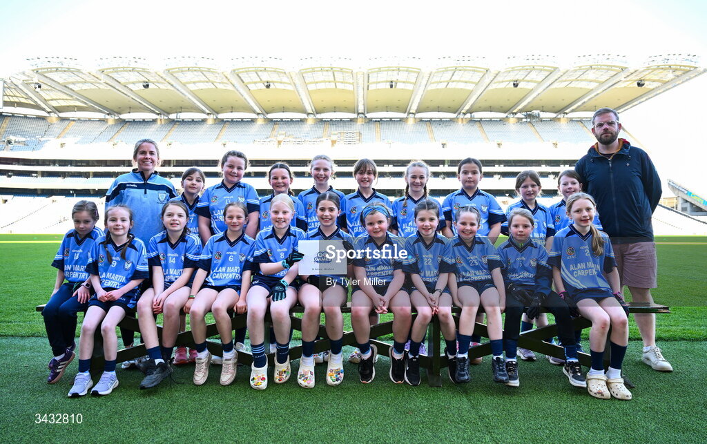19 April 2026; The St Anne's, Wexford, team during the 2026 LGFA Under 10 Go Games Festival Day at Croke Park in Dublin. Photo by Tyler Miller/Sportsfile