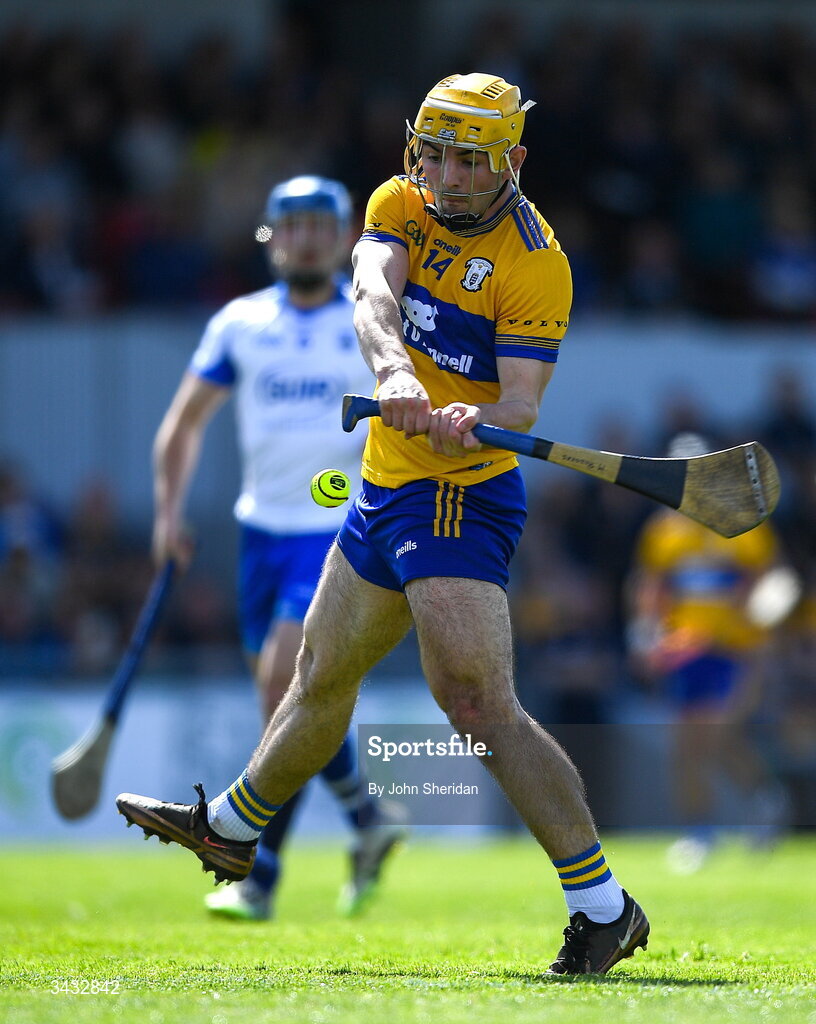 19 April 2026; Mark Rodgers of Clare during the Munster GAA Senior Hurling Championship Round 1 match between Clare and Waterford at Zimmer Biomet Páirc Chíosóg in Ennis, Clare. Photo by John Sheridan/Sportsfile