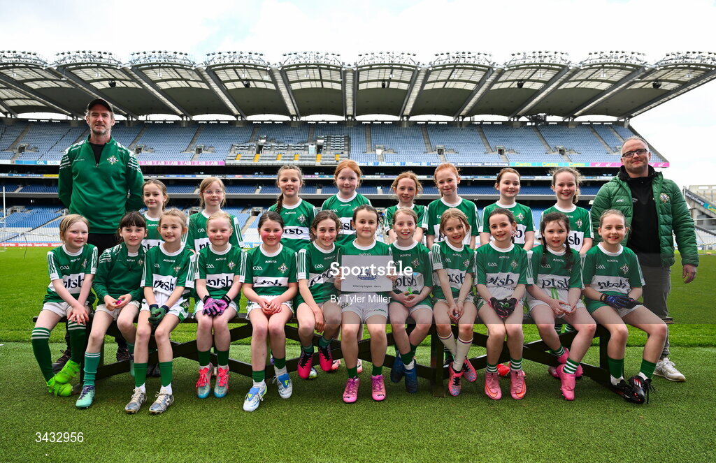19 April 2026; The Killarney Legion, Kerry, team during the 2026 LGFA Under 10 Go Games Festival Day at Croke Park in Dublin. Photo by Tyler Miller/Sportsfile