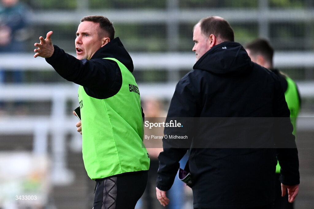 19 April 2026; Kildare manager Brian Flanagan during the Leinster GAA Football Senior Championship quarter-final match between Kildare and Laois at Cedral St Conleths Park in Newbridge, Kildare. Photo by Piaras Ó Mídheach/Sportsfile