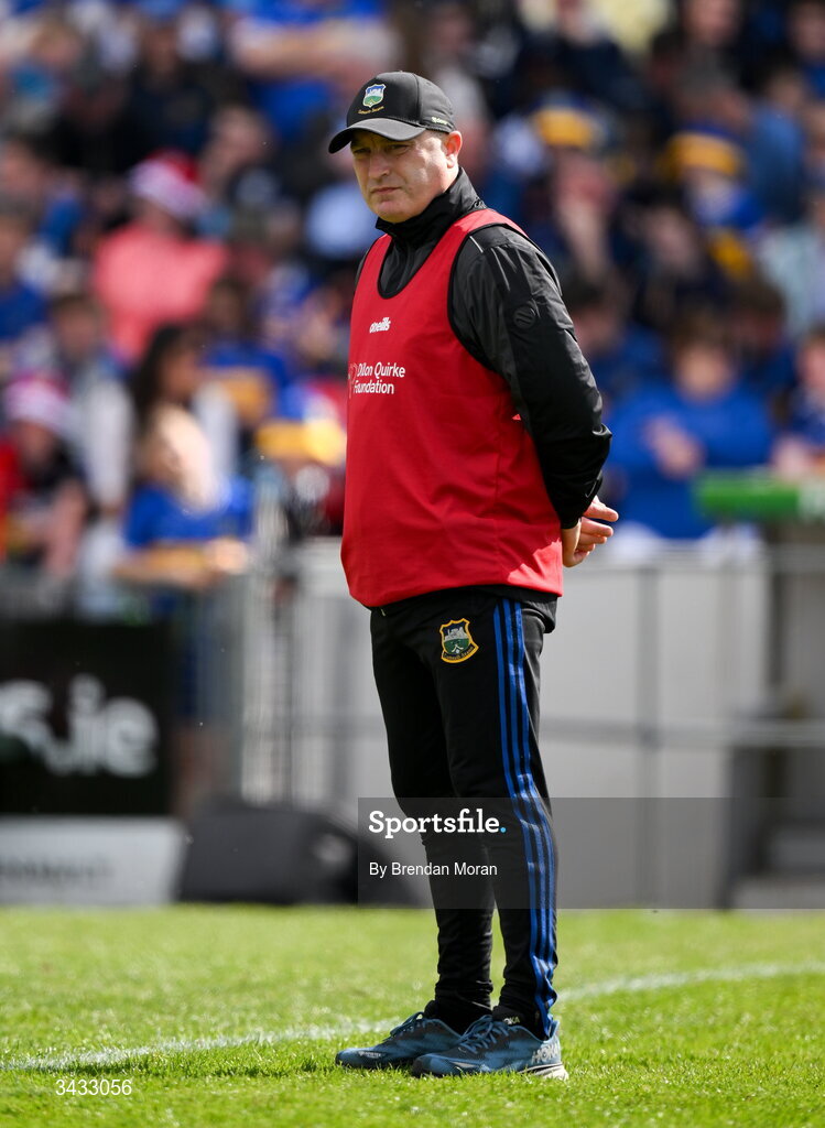 19 April 2026; Tipperary manager Liam Cahill before the Munster GAA Senior Hurling Championship Round 1 match between Tipperary and Cork at FBD Semple Stadium in Thurles, Tipperary. Photo by Brendan Moran/Sportsfile