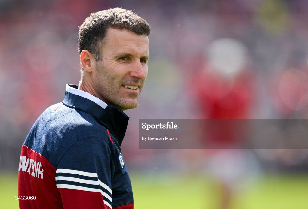 19 April 2026; Cork manager Ben O'Connor before the Munster GAA Senior Hurling Championship Round 1 match between Tipperary and Cork at FBD Semple Stadium in Thurles, Tipperary. Photo by Brendan Moran/Sportsfile
