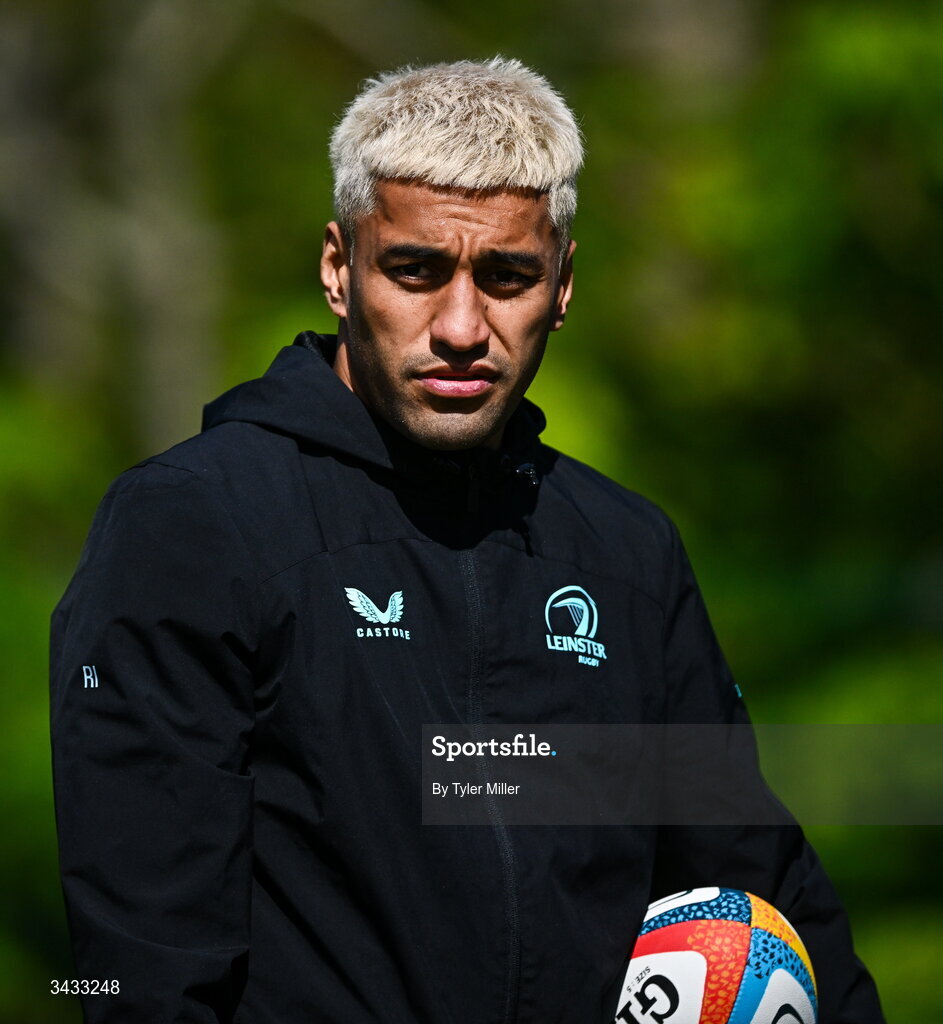 20 April 2026; Rieko Ioane during a Leinster Rugby squad training session at Rosemount in UCD, Dublin. Photo by Tyler Miller/Sportsfile