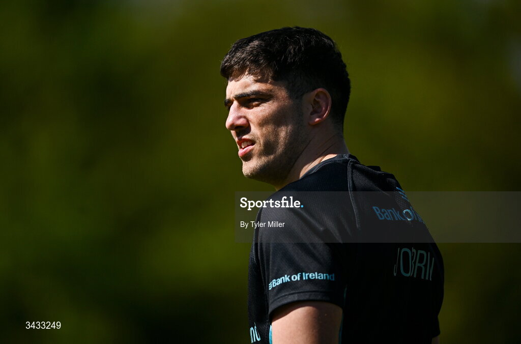 20 April 2026; Jimmy O'Brien during a Leinster Rugby squad training session at Rosemount in UCD, Dublin. Photo by Tyler Miller/Sportsfile