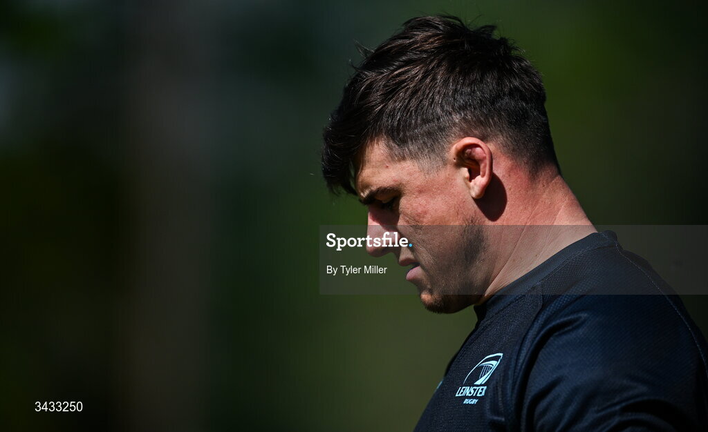 20 April 2026; Dan Sheehan during a Leinster Rugby squad training session at Rosemount in UCD, Dublin. Photo by Tyler Miller/Sportsfile