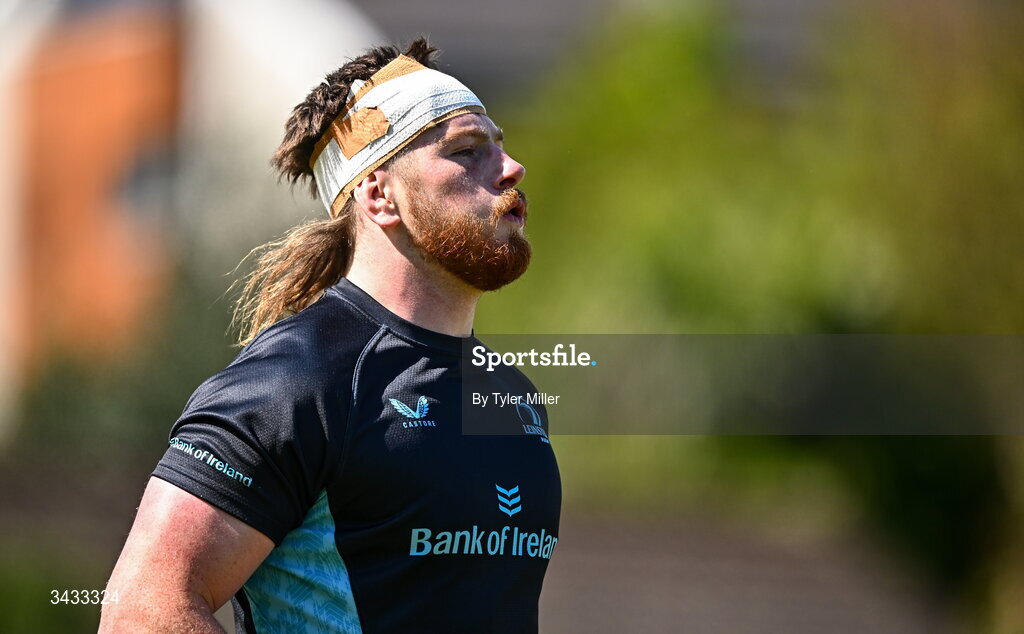 20 April 2026; Joe McCarthy during a Leinster Rugby squad training session at Rosemount in UCD, Dublin. Photo by Tyler Miller/Sportsfile