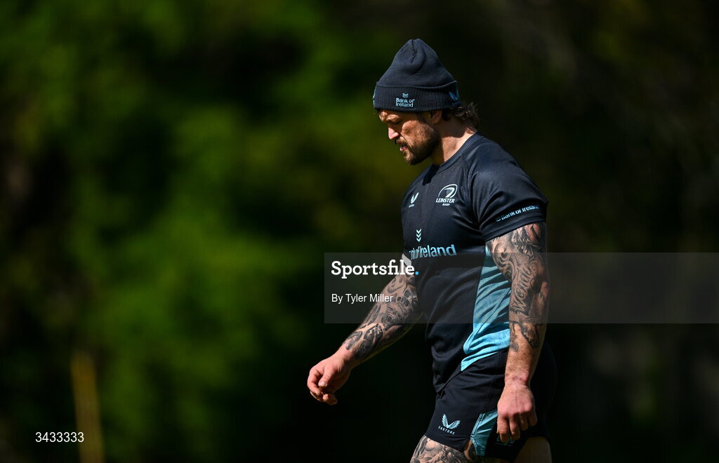 20 April 2026; Andrew Porter during a Leinster Rugby squad training session at Rosemount in UCD, Dublin. Photo by Tyler Miller/Sportsfile