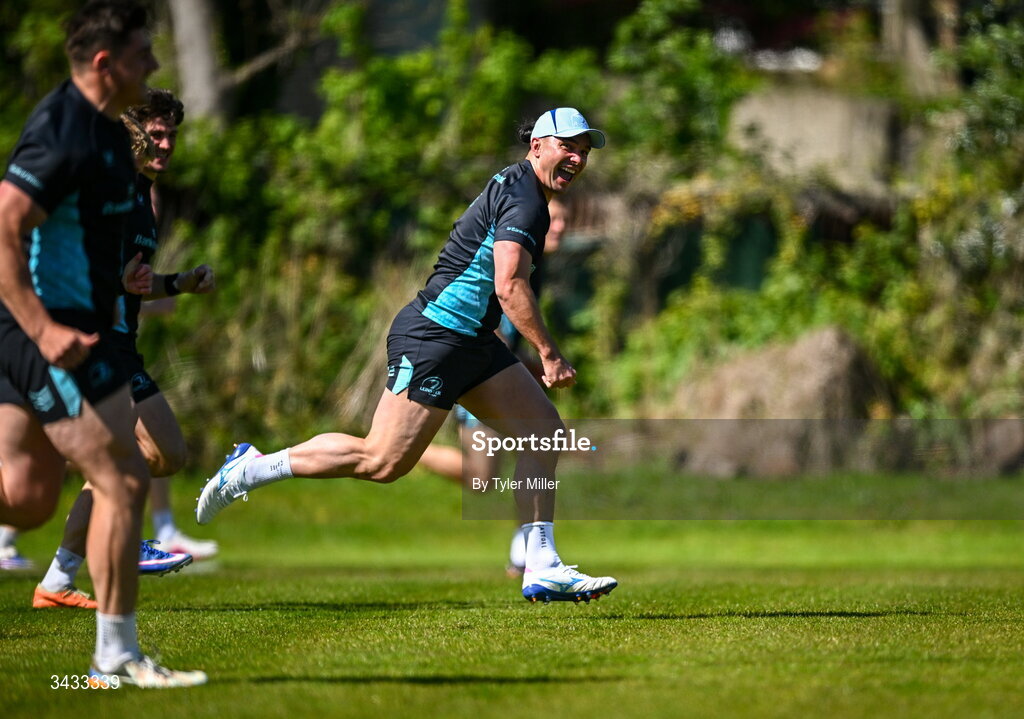 20 April 2026; James Lowe during a Leinster Rugby squad training session at Rosemount in UCD, Dublin. Photo by Tyler Miller/Sportsfile