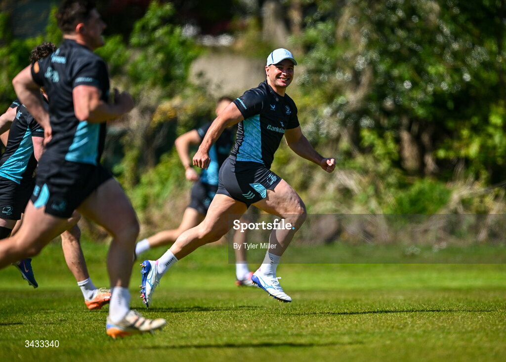 20 April 2026; James Lowe during a Leinster Rugby squad training session at Rosemount in UCD, Dublin. Photo by Tyler Miller/Sportsfile