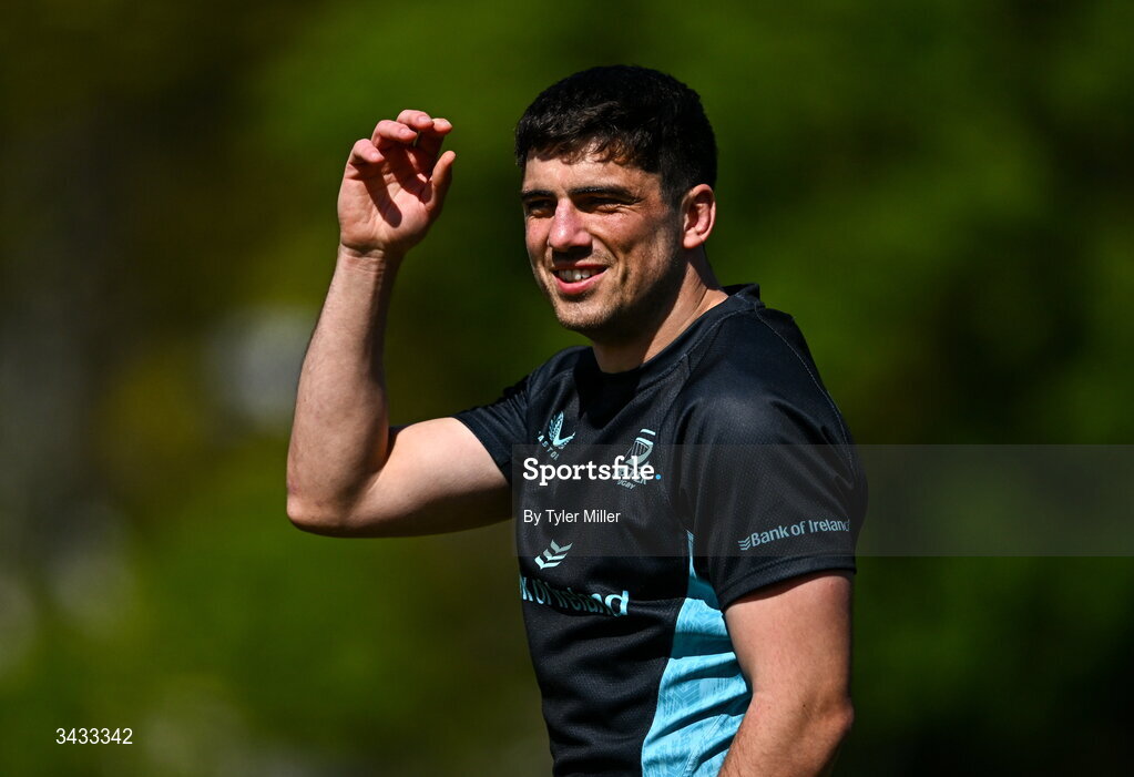 20 April 2026; Jimmy O'Brien during a Leinster Rugby squad training session at Rosemount in UCD, Dublin. Photo by Tyler Miller/Sportsfile