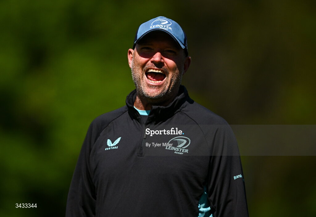 20 April 2026; Senior coach Jacques Nienaber, during a Leinster Rugby squad training session at Rosemount in UCD, Dublin. Photo by Tyler Miller/Sportsfile