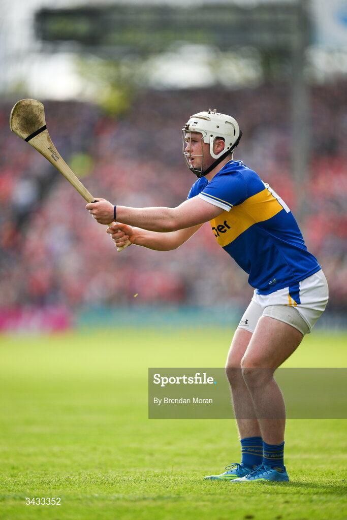 19 April 2026; Darragh McCarthy of Tipperary goes through his free taking routine during the Munster GAA Senior Hurling Championship Round 1 match between Tipperary and Cork at FBD Semple Stadium in Thurles, Tipperary. Photo by Brendan Moran/Sportsfile