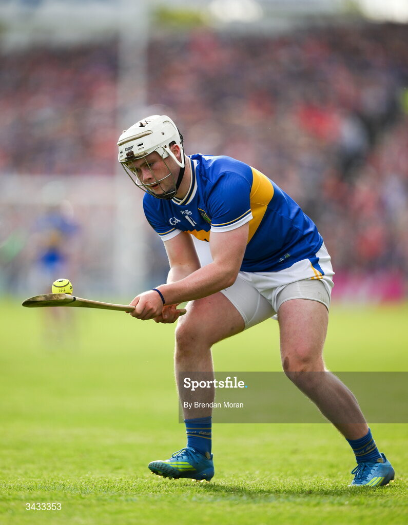 19 April 2026; Darragh McCarthy of Tipperary goes through his free taking routine during the Munster GAA Senior Hurling Championship Round 1 match between Tipperary and Cork at FBD Semple Stadium in Thurles, Tipperary. Photo by Brendan Moran/Sportsfile