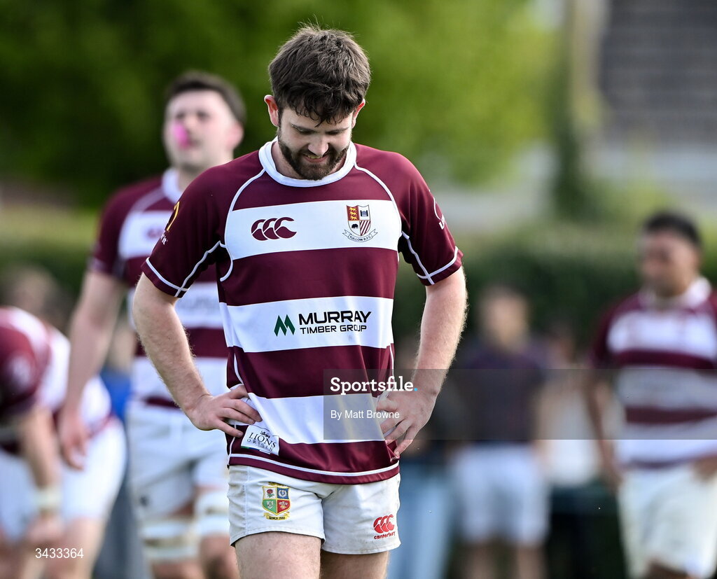 19 April 2026; Cian Leonard of Tullow RFC after the Bank of Ireland Provincial Towns Cup Final match between Athy RFC and Tullow RFC at Edenderry RFC in Edenderry, Offaly. Photo by Matt Browne/Sportsfile