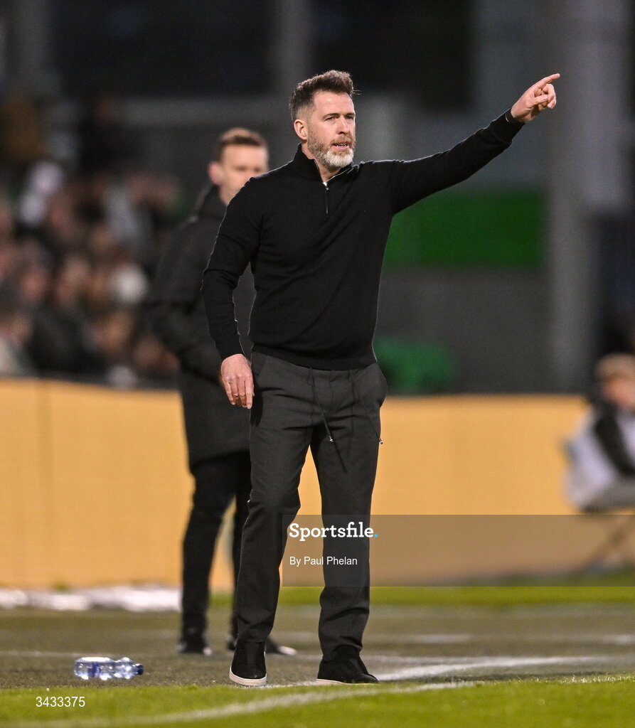17 April 2026; Shamrock Rovers manager Stephen Bradley during the SSE Airtricity Men's Premier Division match between Shamrock Rovers and Bohemians at Tallaght Stadium in Dublin. Photo by Paul Phelan/Sportsfile