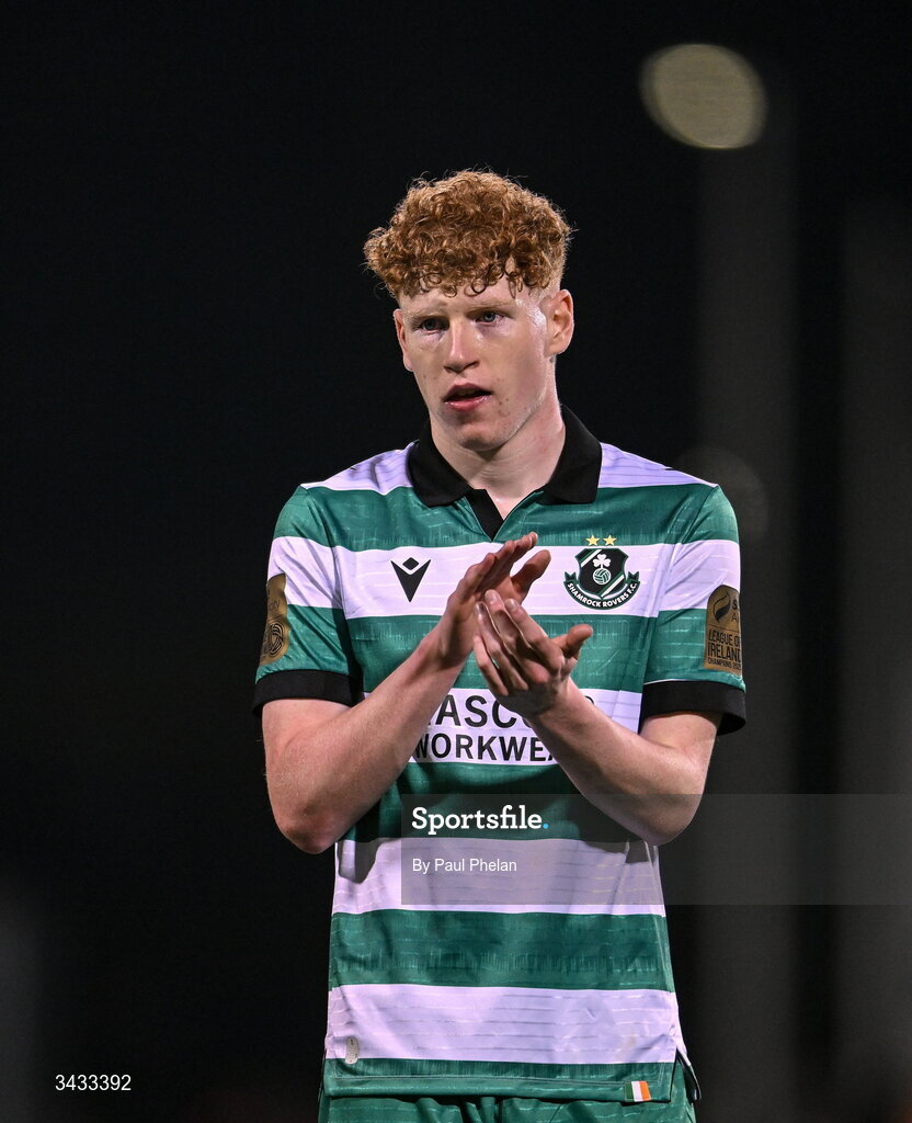 17 April 2026; Adam Brennan of Shamrock Rovers after the SSE Airtricity Men's Premier Division match between Shamrock Rovers and Bohemians at Tallaght Stadium in Dublin. Photo by Paul Phelan/Sportsfile