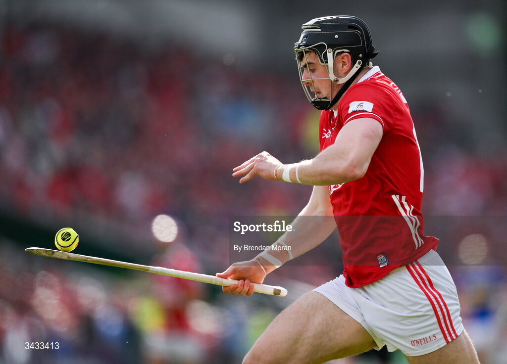 19 April 2026; Darragh Fitzgibbon of Cork during the Munster GAA Senior Hurling Championship Round 1 match between Tipperary and Cork at FBD Semple Stadium in Thurles, Tipperary. Photo by Brendan Moran/Sportsfile