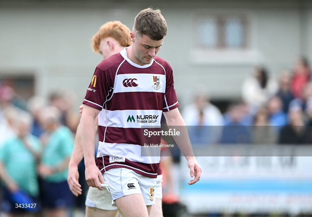19 April 2026; Peter Burgess of Tullow RFC after the Bank of Ireland Provincial Towns Cup Final match between Athy RFC and Tullow RFC at Edenderry RFC in Edenderry, Offaly. Photo by Matt Browne/Sportsfile