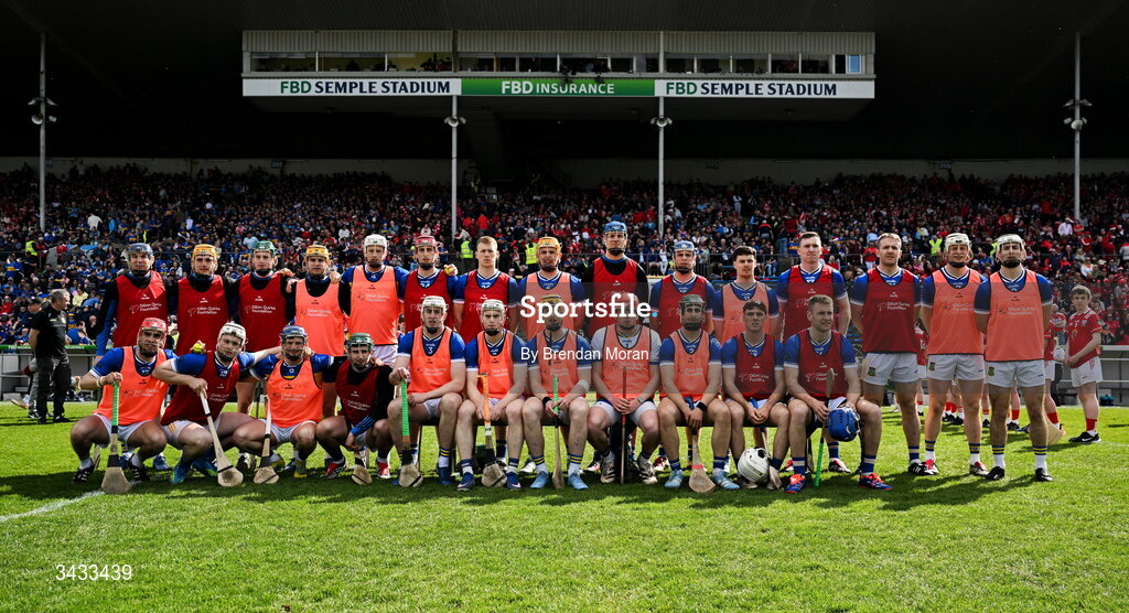 19 April 2026; The Tipperary squad before the Munster GAA Senior Hurling Championship Round 1 match between Tipperary and Cork at FBD Semple Stadium in Thurles, Tipperary. Photo by Brendan Moran/Sportsfile