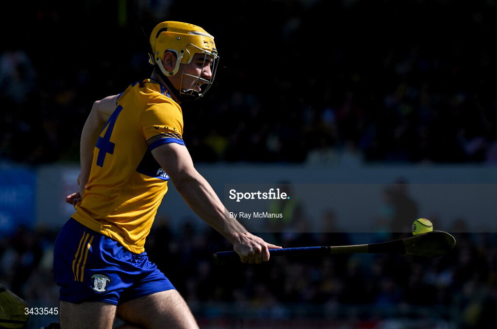 19 April 2026; Mark Rodgers of Clare during the Munster GAA Senior Hurling Championship Round 1 match between Clare and Waterford at Zimmer Biomet Páirc Chíosóg in Ennis, Clare. Photo by Ray McManus/Sportsfile