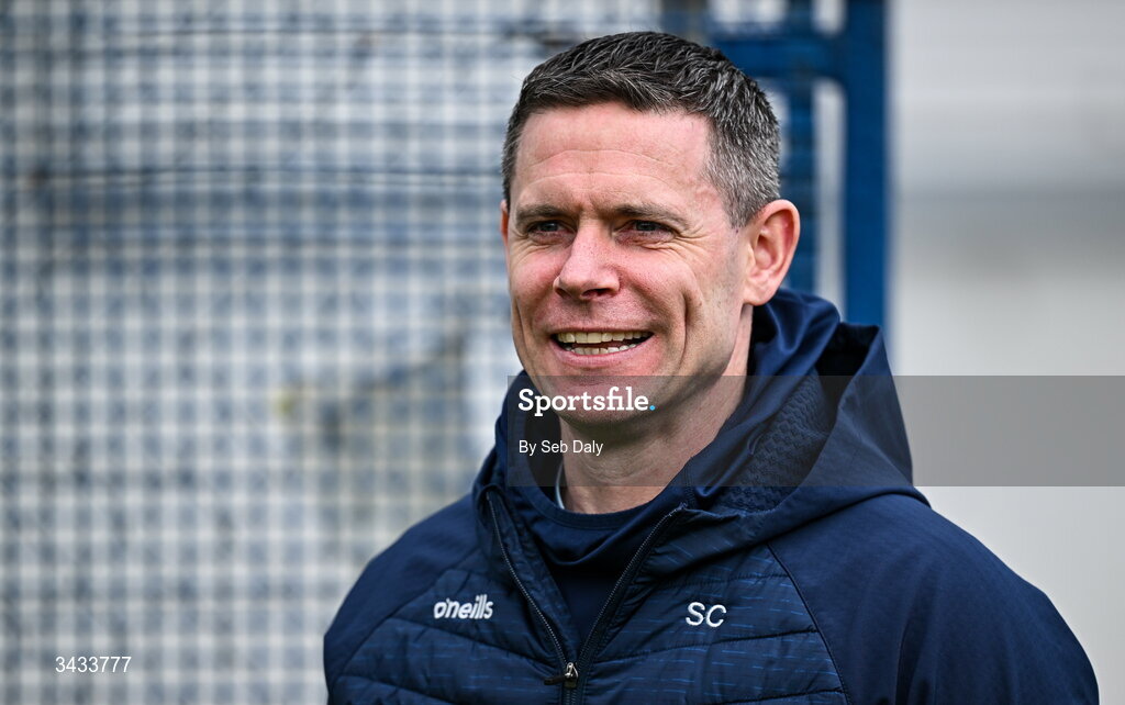 19 April 2026; Dublin coach Stephen Cluxton before the Leinster GAA Football Senior Championship quarter-final match between Wicklow and Dublin at Echelon Park in Aughrim in Wicklow. Photo by Seb Daly/Sportsfile