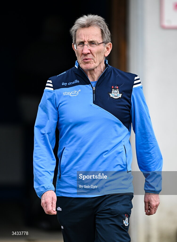 19 April 2026; Dublin selector Niall Moyna before the Leinster GAA Football Senior Championship quarter-final match between Wicklow and Dublin at Echelon Park in Aughrim in Wicklow. Photo by Seb Daly/Sportsfile