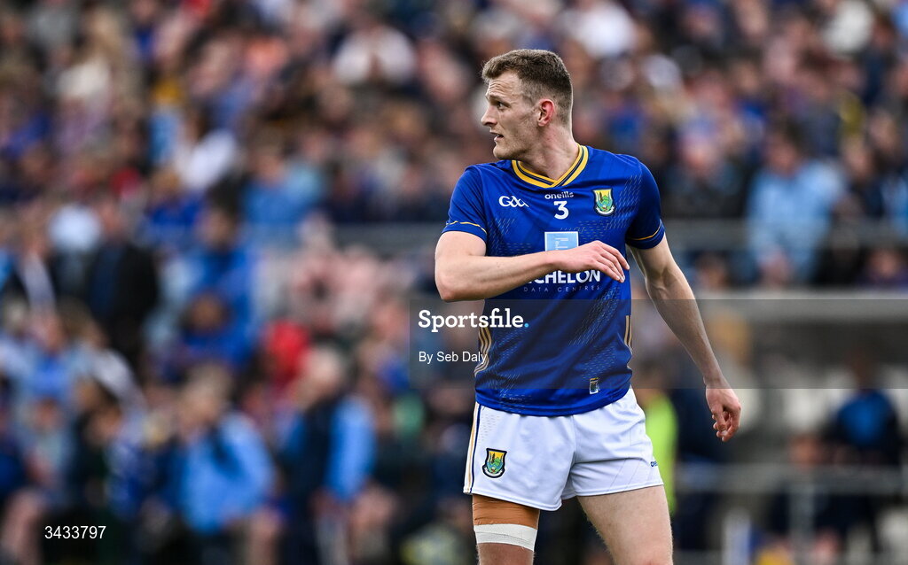 19 April 2026; Conall Ó Gallchobhair of Wicklow during the Leinster GAA Football Senior Championship quarter-final match between Wicklow and Dublin at Echelon Park in Aughrim in Wicklow. Photo by Seb Daly/Sportsfile