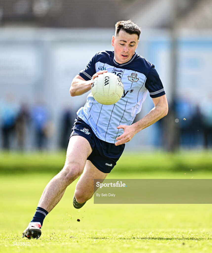19 April 2026; Cormac Costello of Dublin during the Leinster GAA Football Senior Championship quarter-final match between Wicklow and Dublin at Echelon Park in Aughrim in Wicklow. Photo by Seb Daly/Sportsfile
