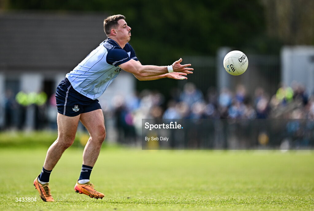 19 April 2026; Brian Howard of Dublin during the Leinster GAA Football Senior Championship quarter-final match between Wicklow and Dublin at Echelon Park in Aughrim in Wicklow. Photo by Seb Daly/Sportsfile