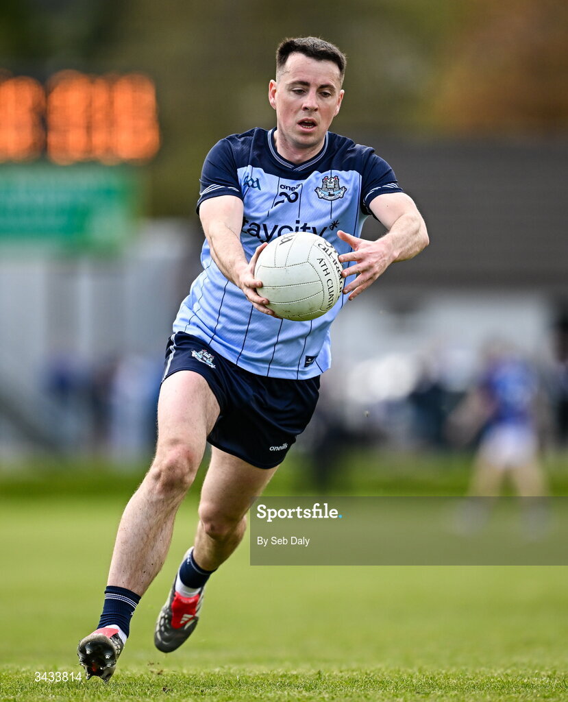 19 April 2026; Cormac Costello of Dublin during the Leinster GAA Football Senior Championship quarter-final match between Wicklow and Dublin at Echelon Park in Aughrim in Wicklow. Photo by Seb Daly/Sportsfile