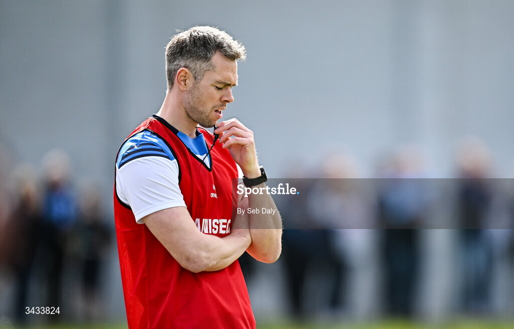 19 April 2026; Dublin selector Dean Rock during the Leinster GAA Football Senior Championship quarter-final match between Wicklow and Dublin at Echelon Park in Aughrim in Wicklow. Photo by Seb Daly/Sportsfile