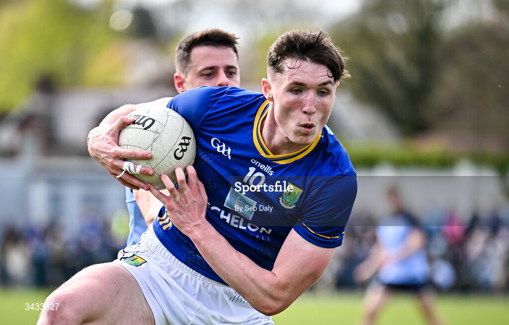 19 April 2026; Jack Hardy of Wicklow during the Leinster GAA Football Senior Championship quarter-final match between Wicklow and Dublin at Echelon Park in Aughrim in Wicklow. Photo by Seb Daly/Sportsfile
