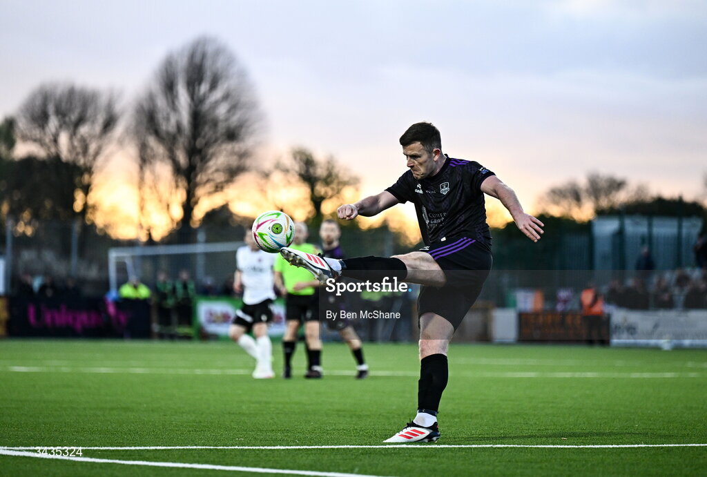 17 April 2026; Killian Brouder of Galway United during the SSE Airtricity Men's Premier Division match between Dundalk and Galway United at Oriel Park in Dundalk, Louth. Photo by Ben McShane/Sportsfile